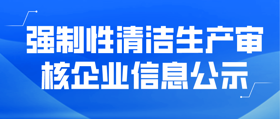 強(qiáng)制性清潔生產(chǎn)審核企業(yè)信息公示--福建省金磐礦業(yè)有限公司